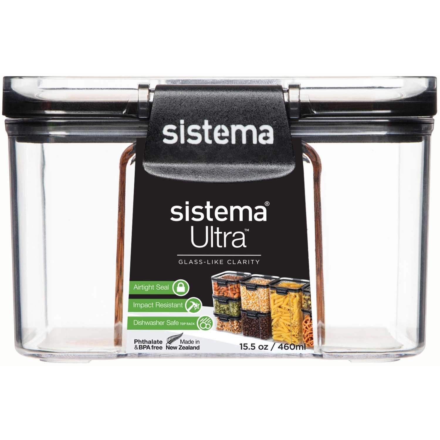 Ultra Square Δοχείο Αποθήκευσης Ξηρών Τροφίμων 460ml