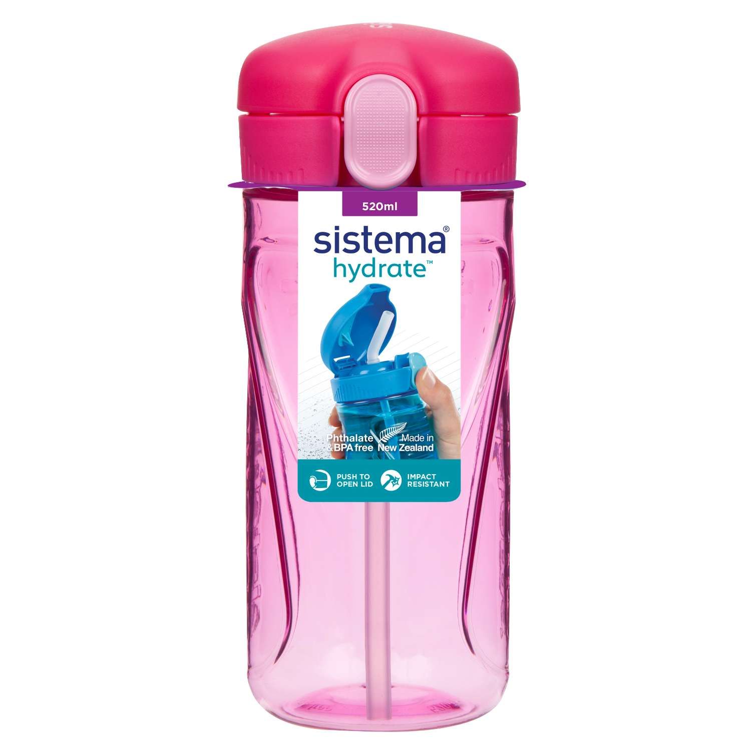 Quick Flip Bottle Παγούρι Pink 520ml