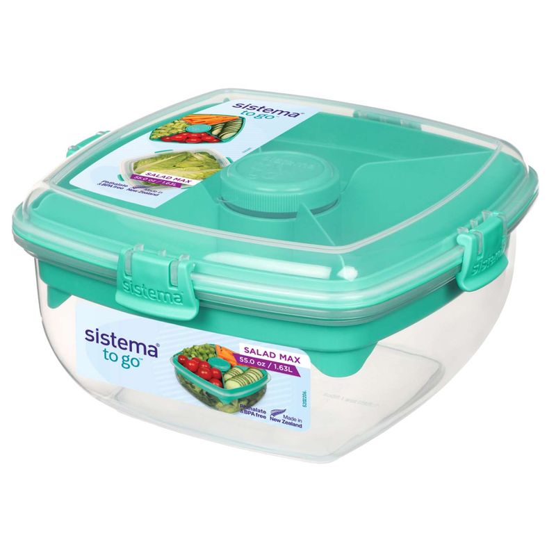 Salad Max To Go Δοχείο Τροφίμων Minty Teal 1.63L