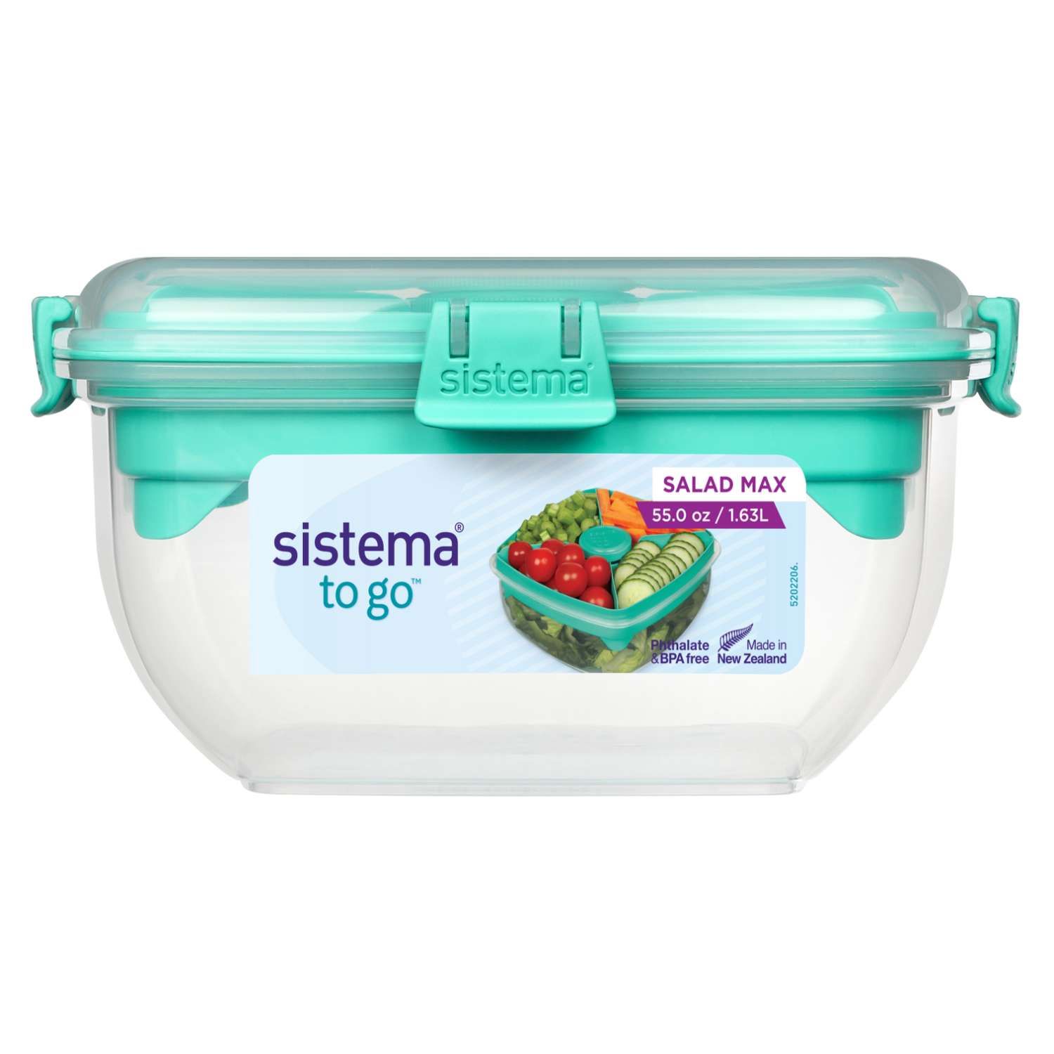Salad Max To Go Δοχείο Τροφίμων Minty Teal 1.63L