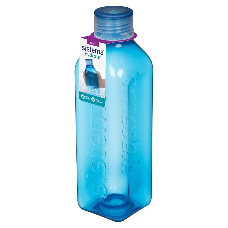 Square Bottle Μπουκάλι Ocean Blue 1L