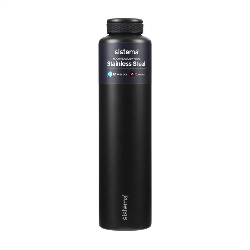 Chic Stainless Steel Bottle Παγούρι Θερμός Black 600ml