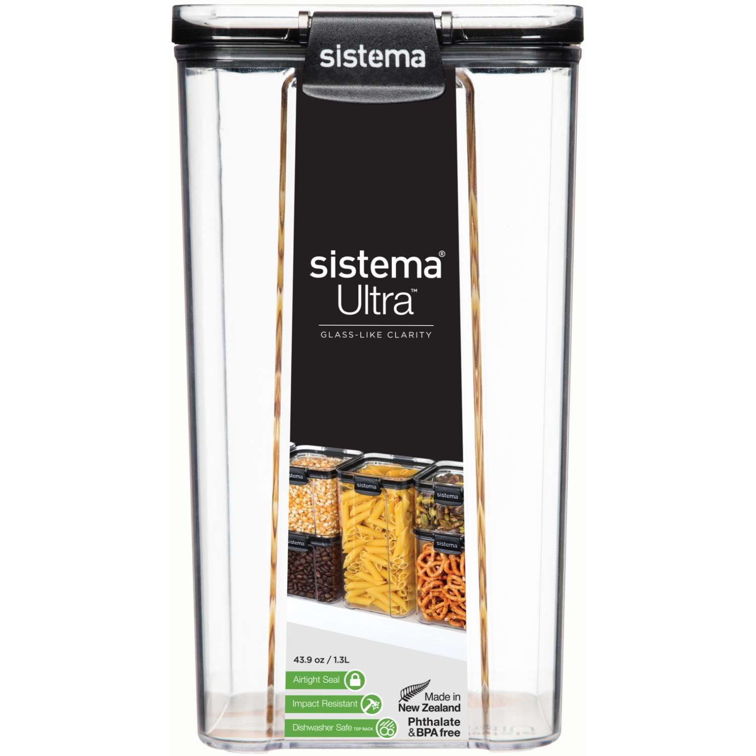 Ultra Square Δοχείο Αποθήκευσης Ξηρών Τροφίμων 1.3L