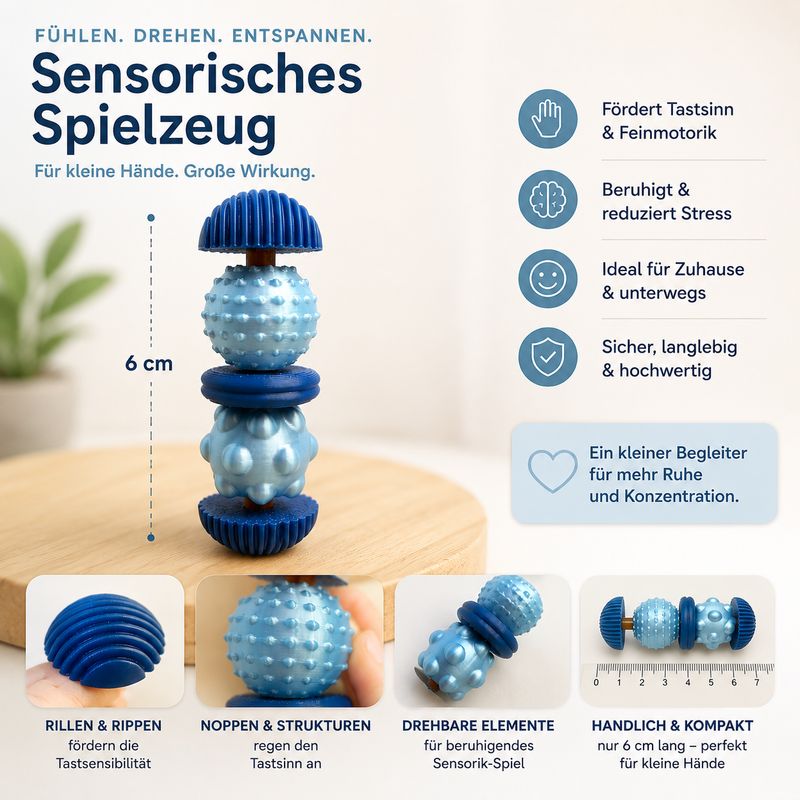 SenseRoll Mini – Sensorisches Fidget-Spielzeug Verschiedene Farben