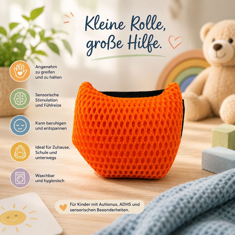 Greifrolle Orange (S) – Für kleine Hände und große Entdecker Greifrolle Orange (S) – Für kleine Hände und große Entdecker