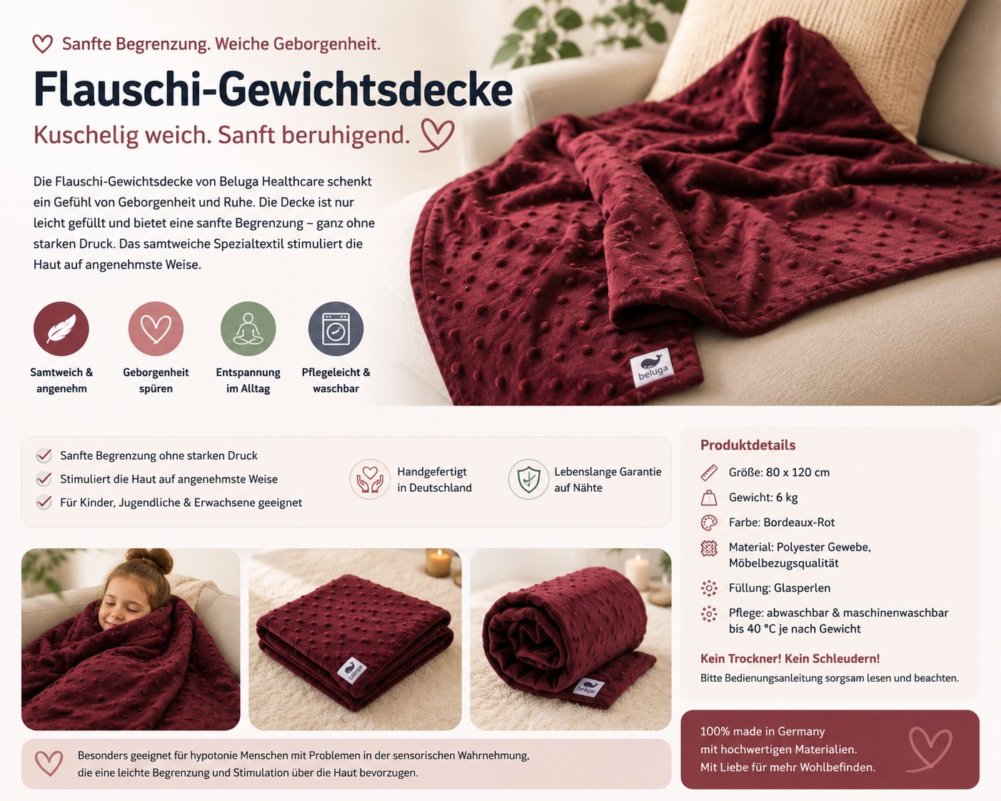 Flauschi-Gewichtsdecke Flauschi-Gewichtsdecke