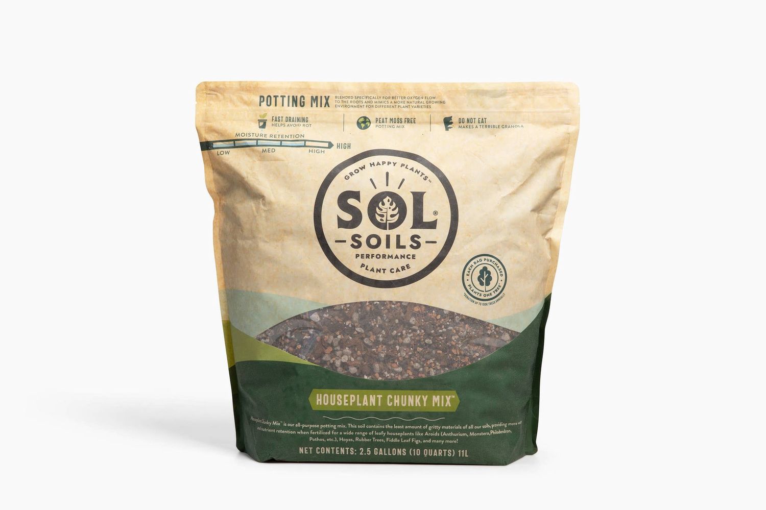Soil (10Qt) Houseplant Chunky Mix (Aroid/Tropical Soilless)