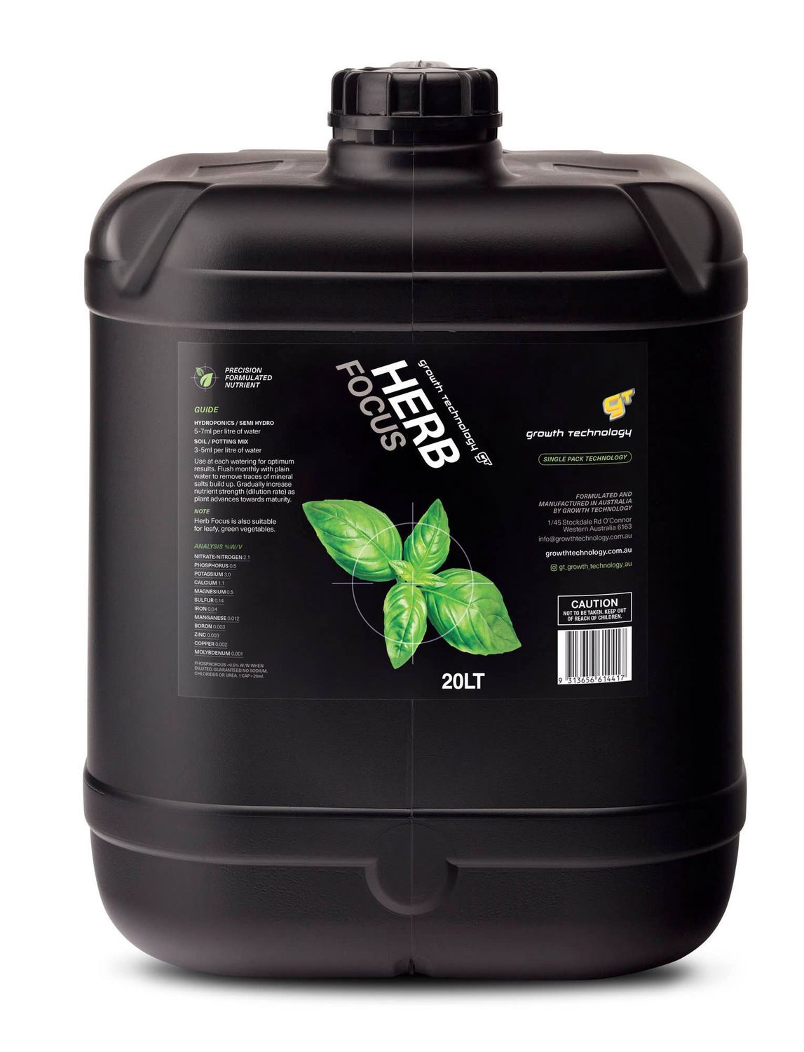 Growth Technology GT Focus Plant Nutrients (1 Litre Size): 1 Litre / Foliage