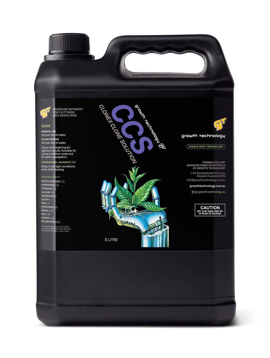 Growth Technology GT Focus Plant Nutrients (1 Litre Size): 1 Litre / Foliage