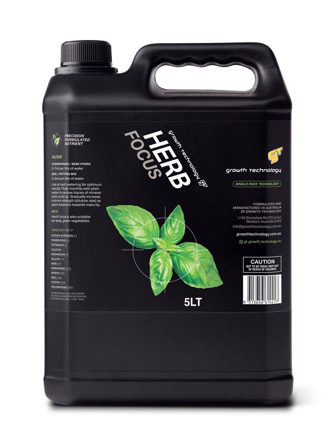 Growth Technology GT Focus Plant Nutrients (1 Litre Size): 1 Litre / Foliage