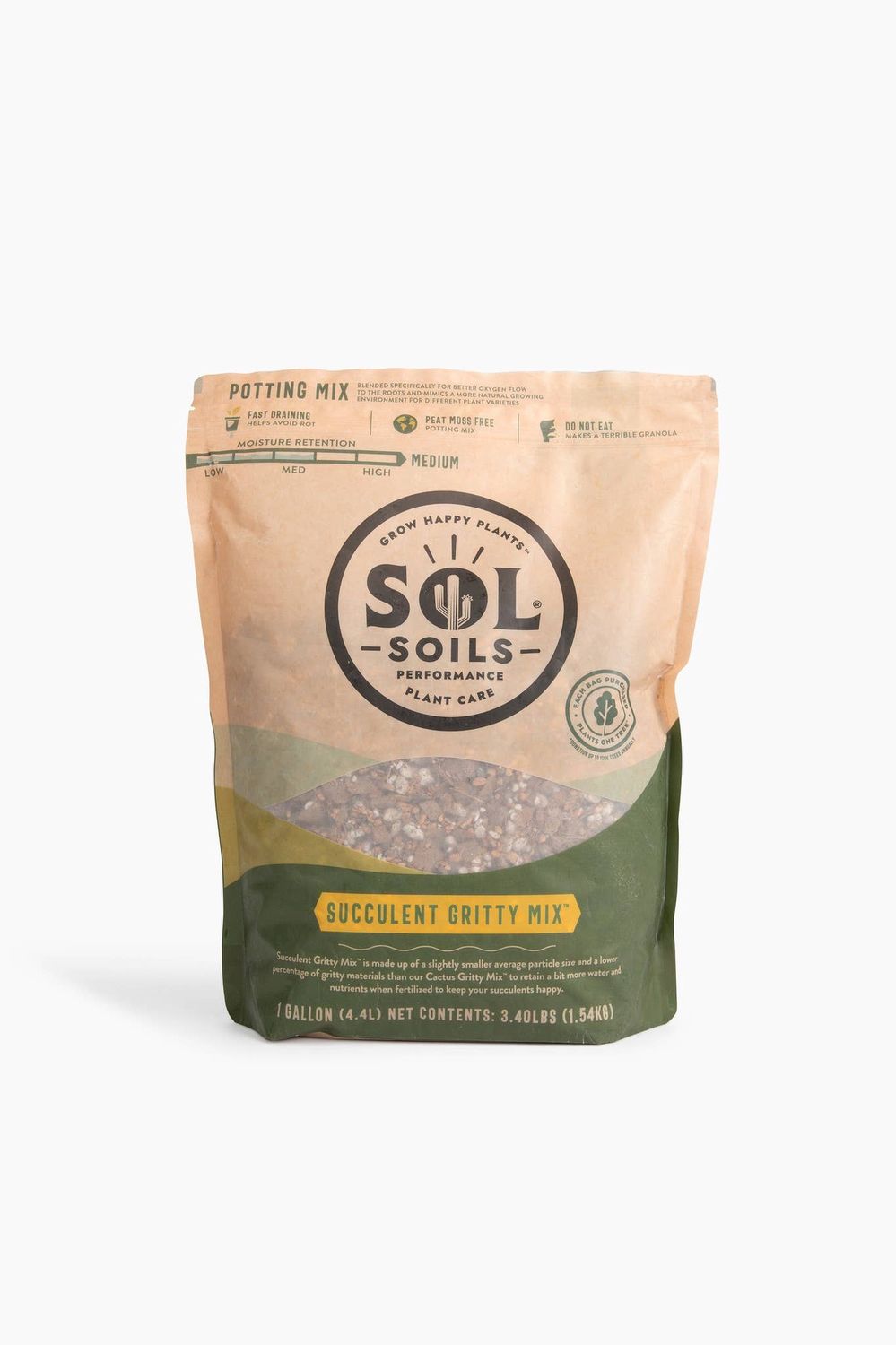Soil (1Gal) Succulent Gritty Mix (Soilless): 1 Gallon (4 Quarts)