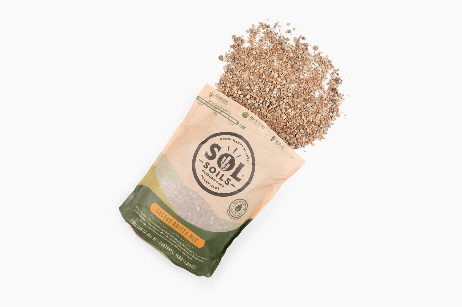Soil (1Gal) Cactus Gritty Mix (Soilless): 1 Gallon (4 Quarts)