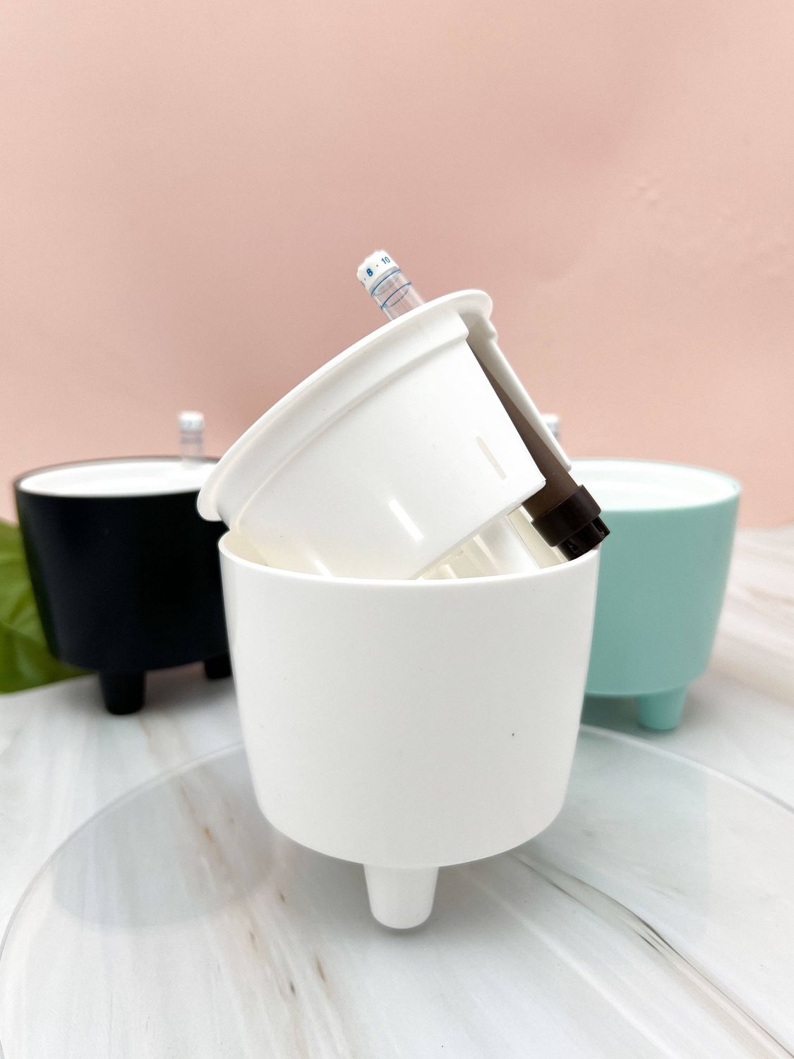 3” Self Watering Moo Pot: Black