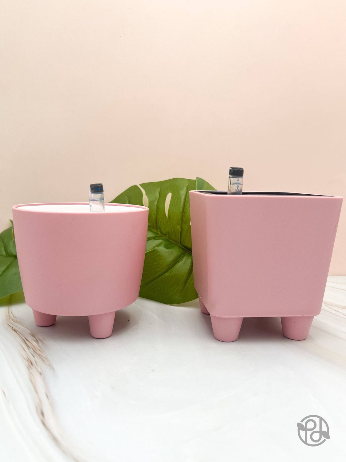 4" Self Watering Moo Pot: White