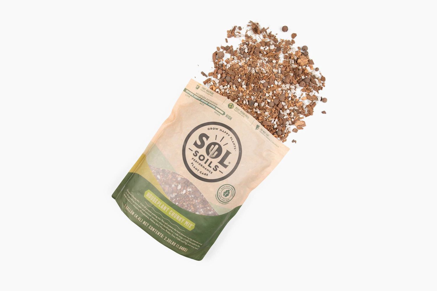 Soil (2Qt) Houseplant Chunky Mix (Aroid/Tropical Soilless): 2 Quarts