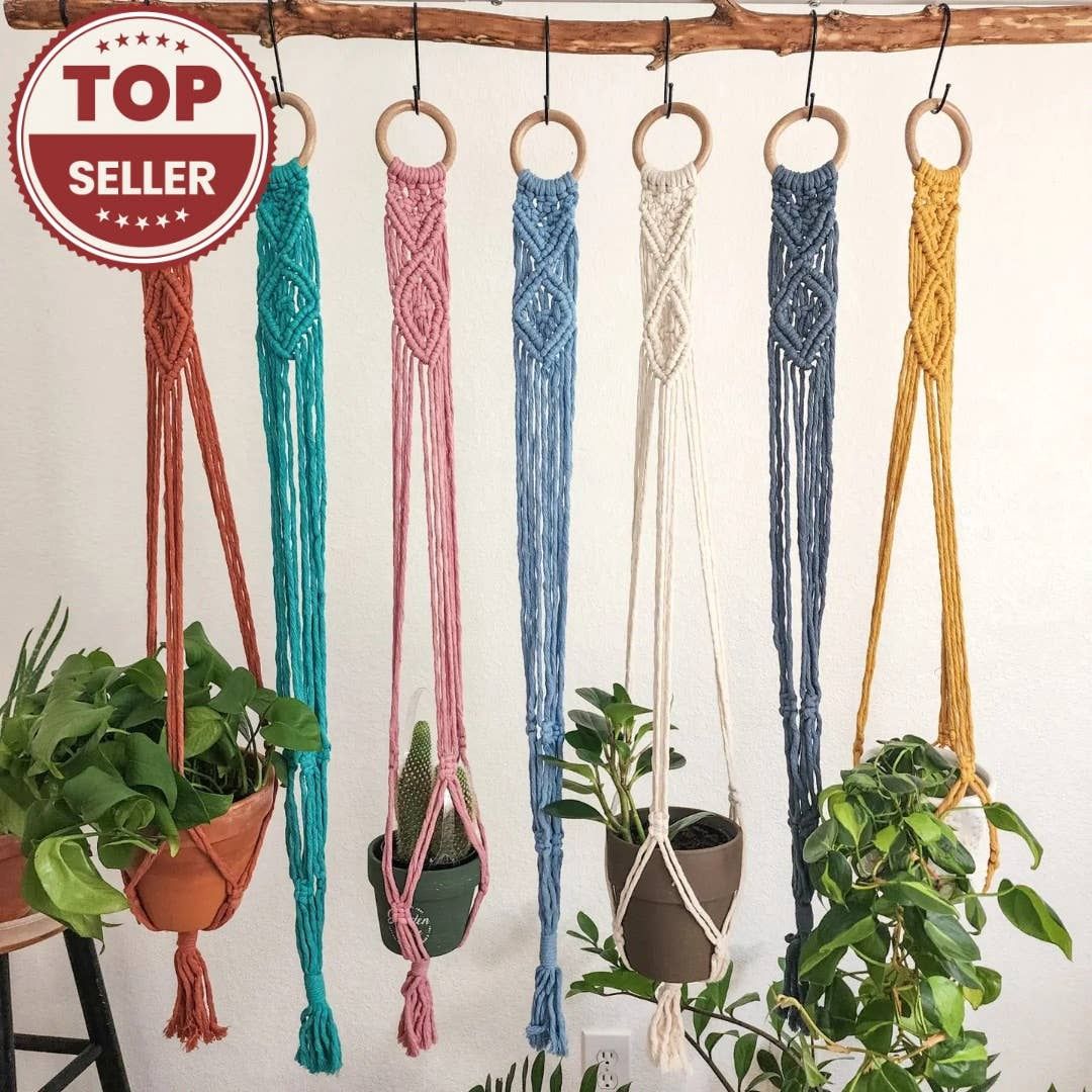 Handwoven Macrame plant hanger, Boho Home decor &amp; Gift