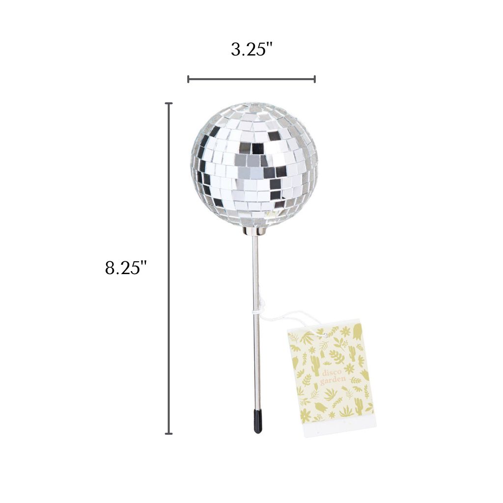 3" Disco BB - Disco Ball Plant Stake