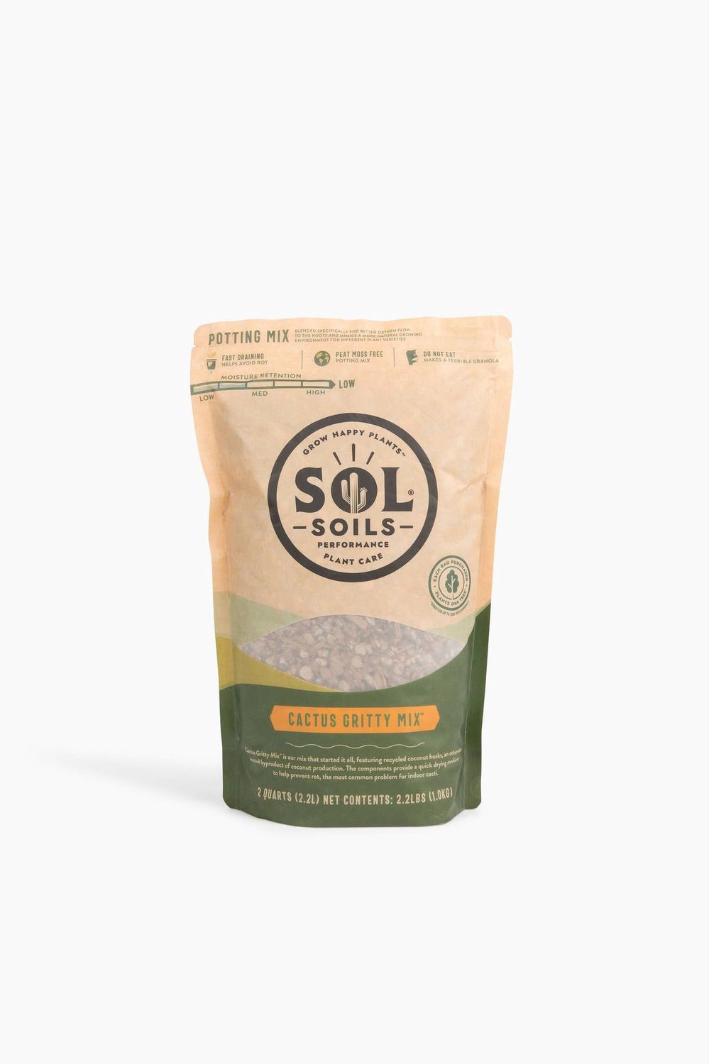 Soil (2Qt) Cactus Gritty Mix (Soilless): 2 Quarts