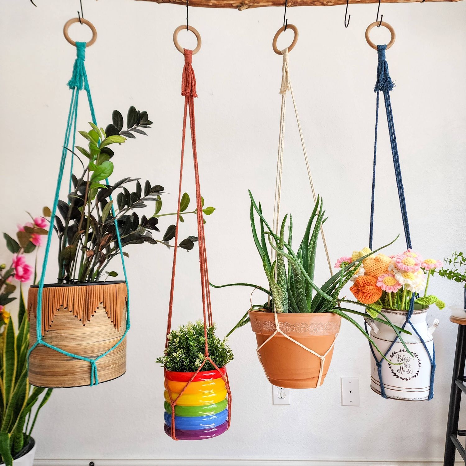 Minimalist Plant Hanger, Tassel-Free Boho Plant Hanging