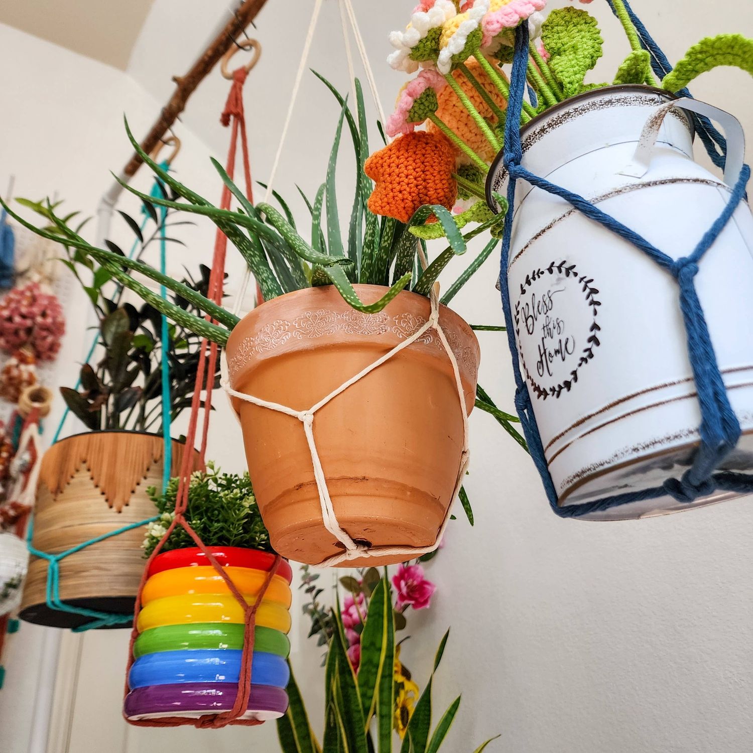 Minimalist Plant Hanger, Tassel-Free Boho Plant Hanging