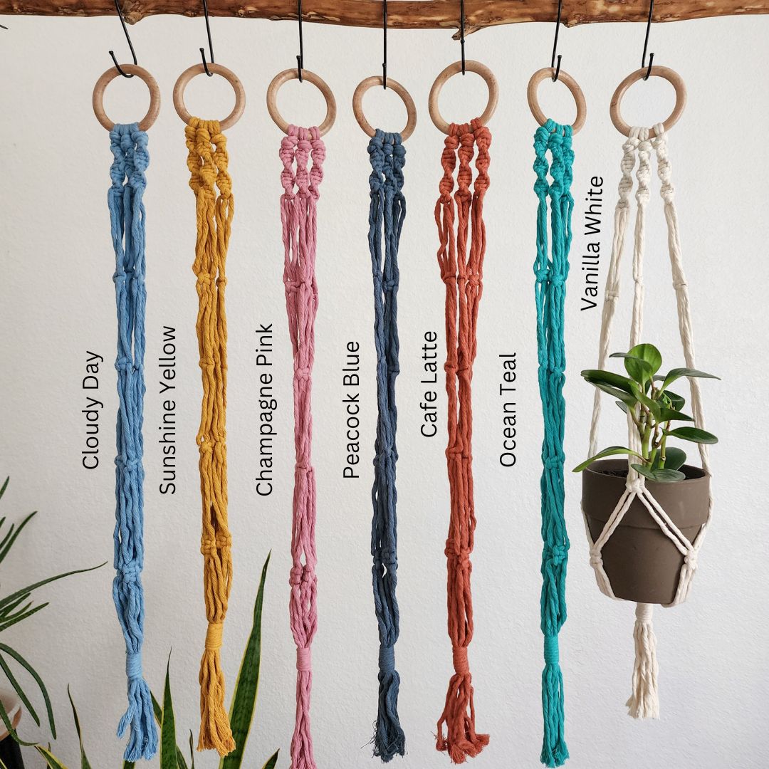 Boho Macrame Plant Hanger, Minimalist Handmade Plant Holder