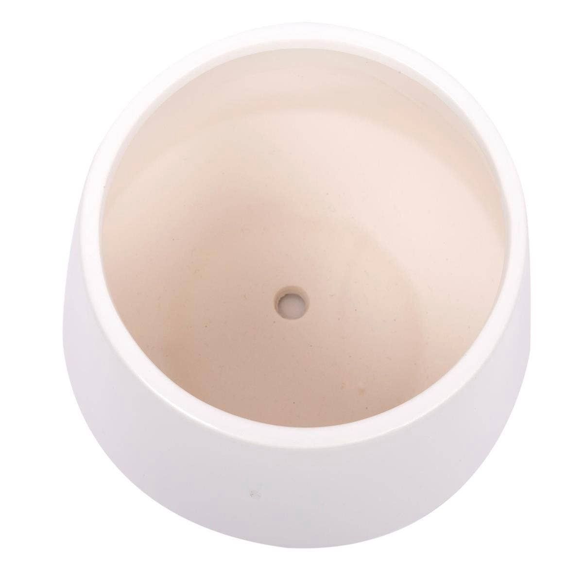 Truu Design Matte Ceramic Planter with Saucer 5.9": Grey