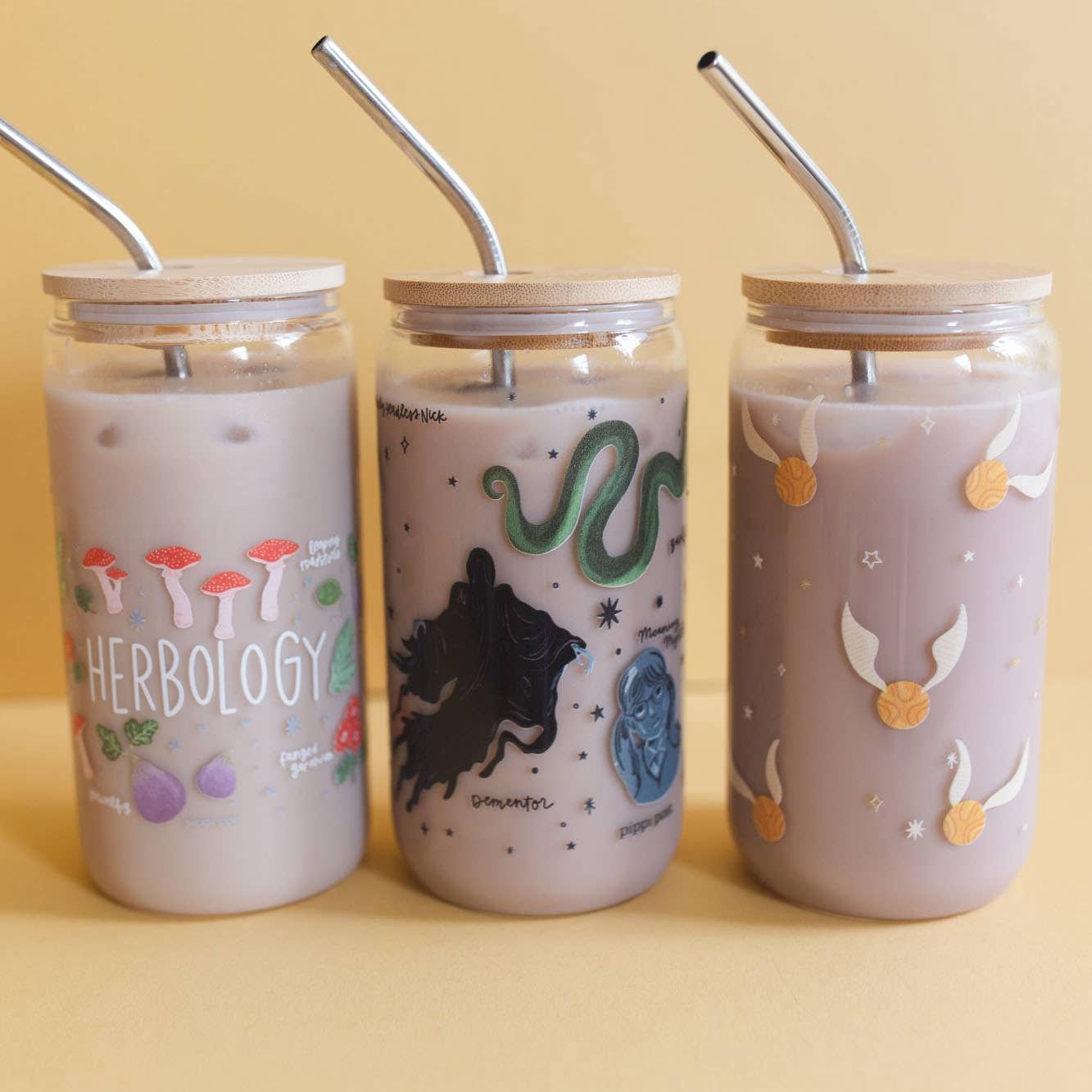 Herbology Magical Plants Glass Can