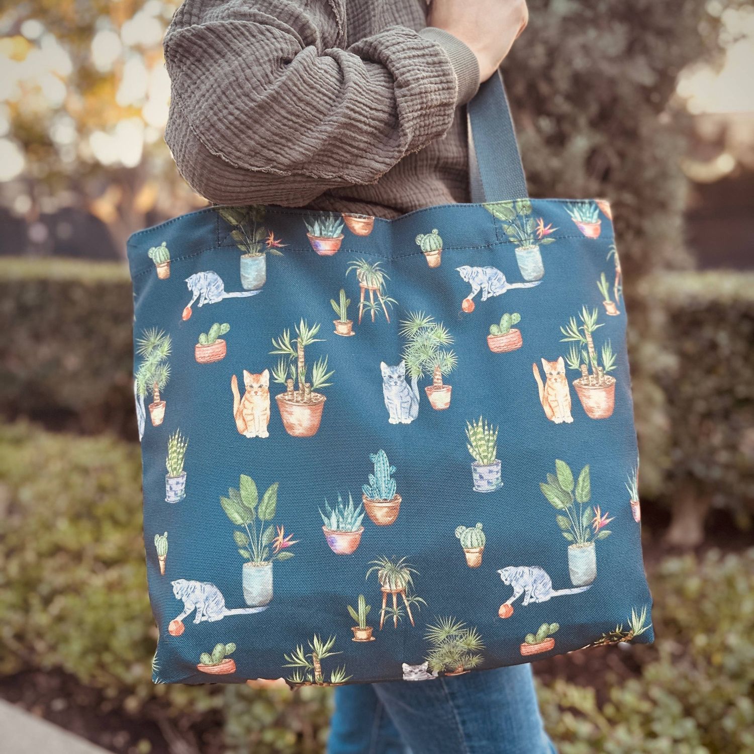 Cats and Plants Tote Bag