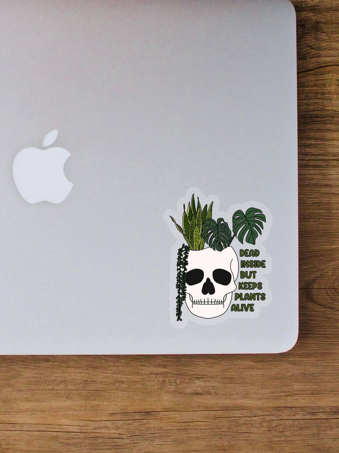 Dead Inside but Keeps Plants Alive CLEAR Sticker