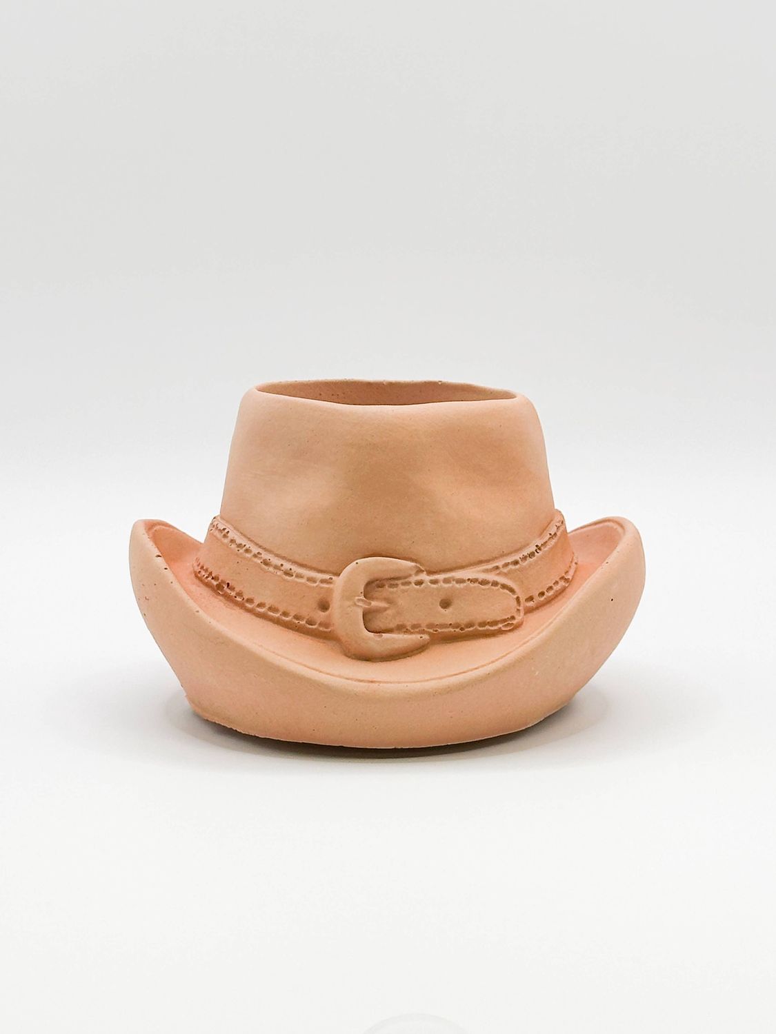 Cowboy Hat Concrete Planter | Western Cowgirl Plant Pot : Terra-cotta