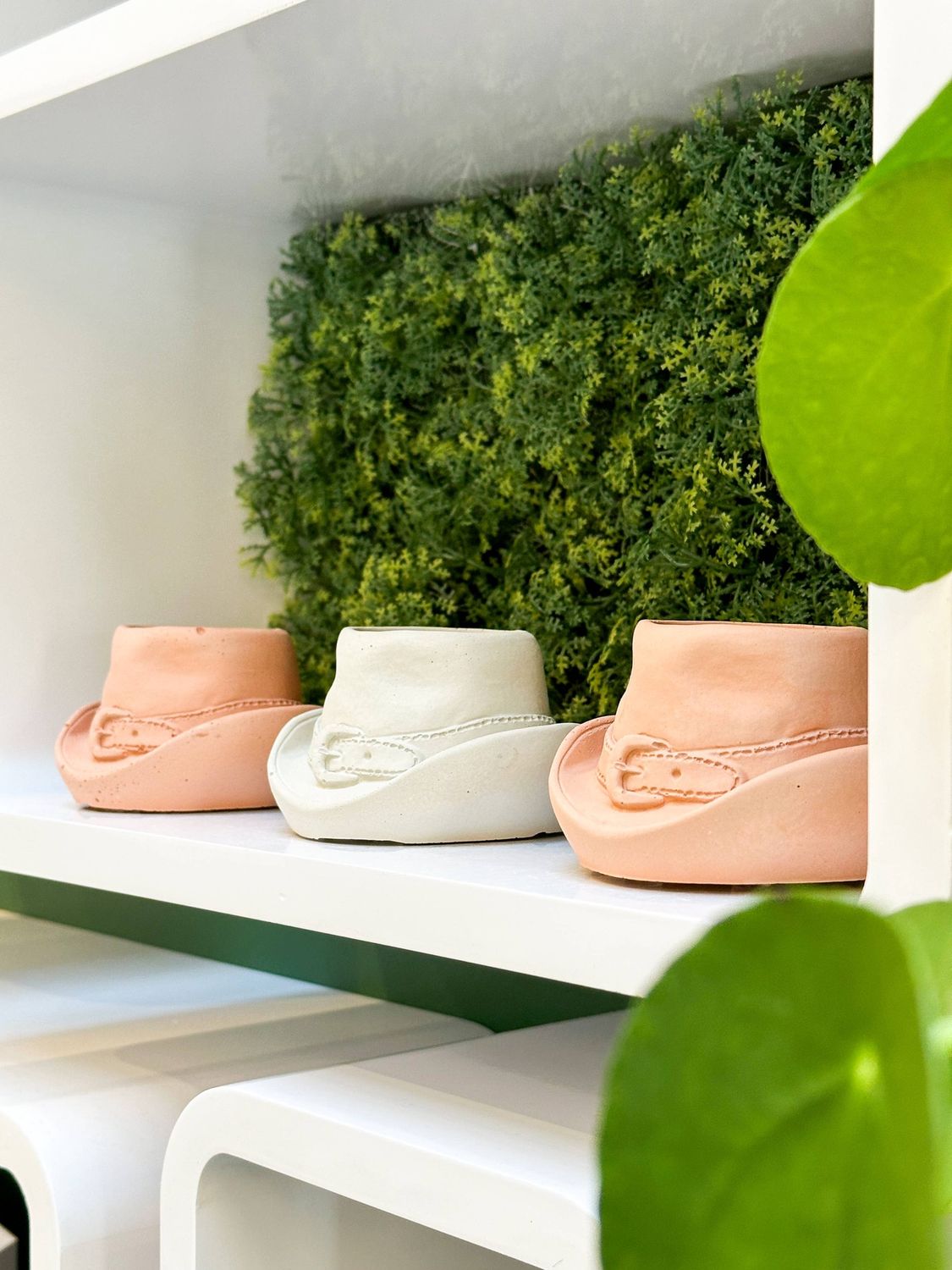 Cowboy Hat Concrete Planter | Western Cowgirl Plant Pot : Terra-cotta