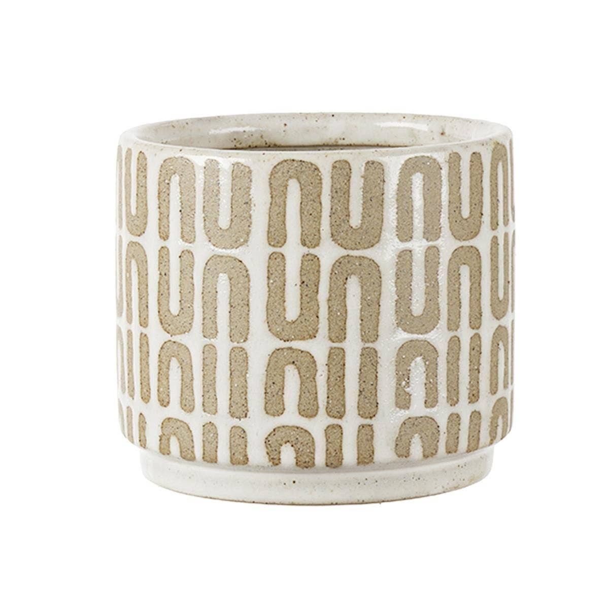 Truu Design Arches Ceramic Planter - 6.5" D x6"H