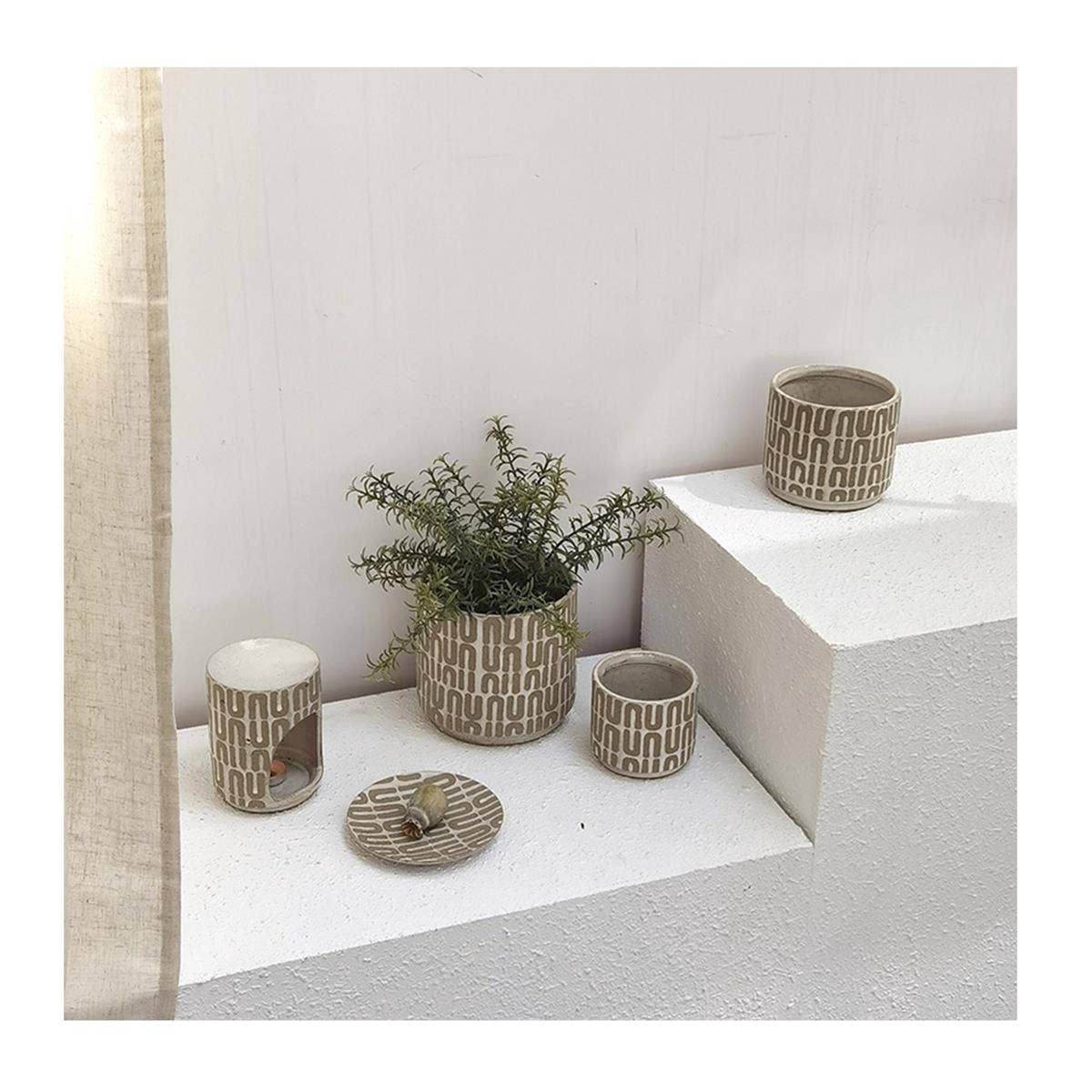 Truu Design Arches Ceramic Planter - 6.5" D x6"H
