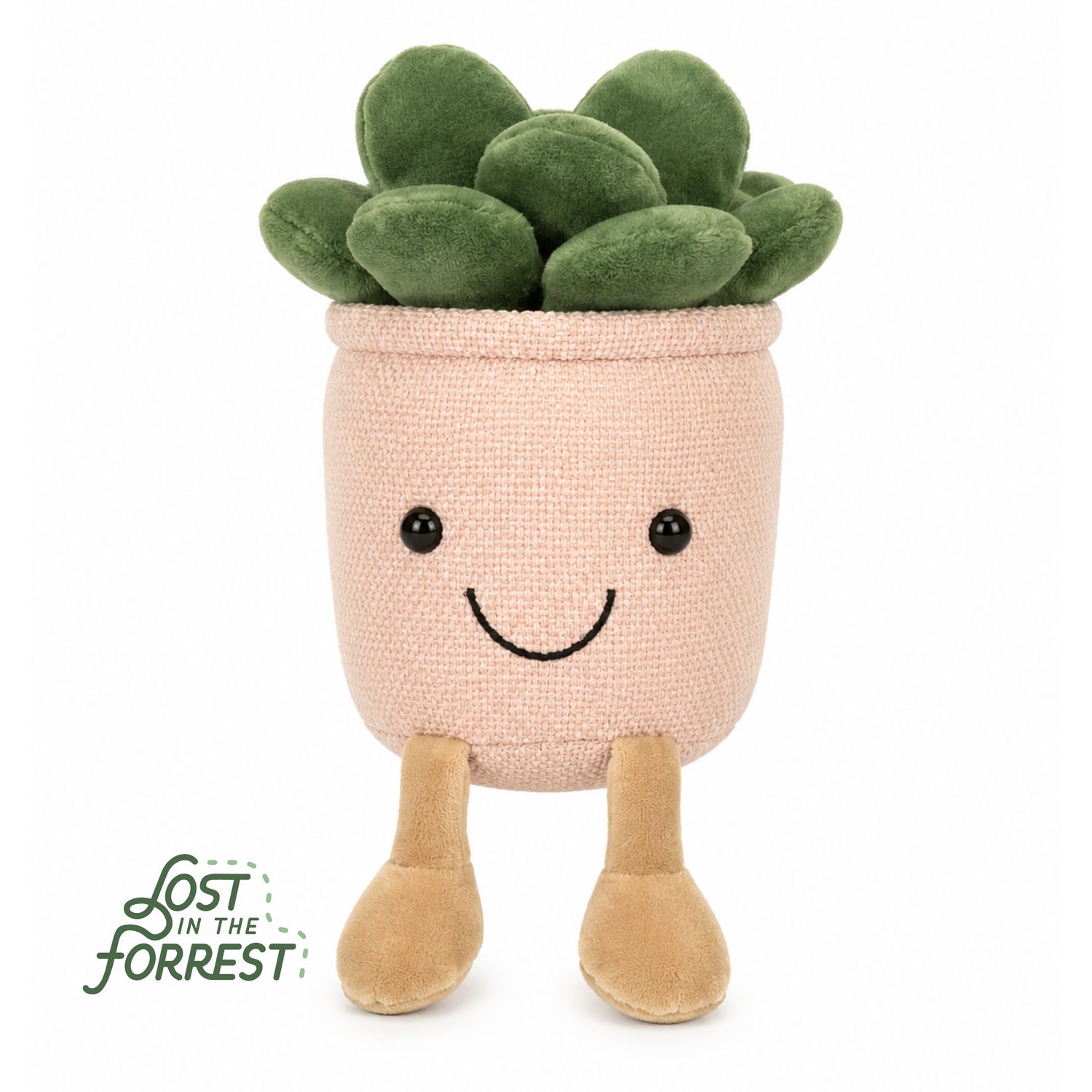 Potted Succulent Plush: Pink