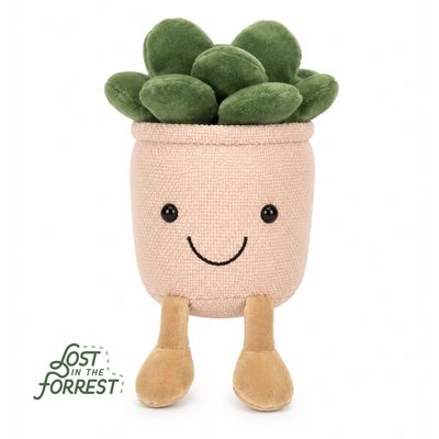 Potted Succulent Plush: Pink