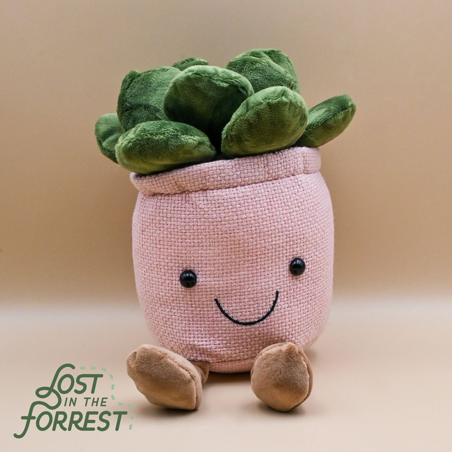 Potted Succulent Plush: Pink