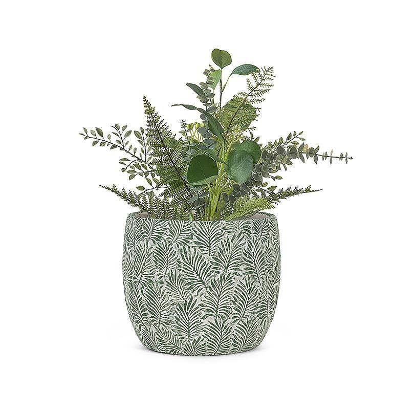 Green Leaf Planter: Medium (7"D)