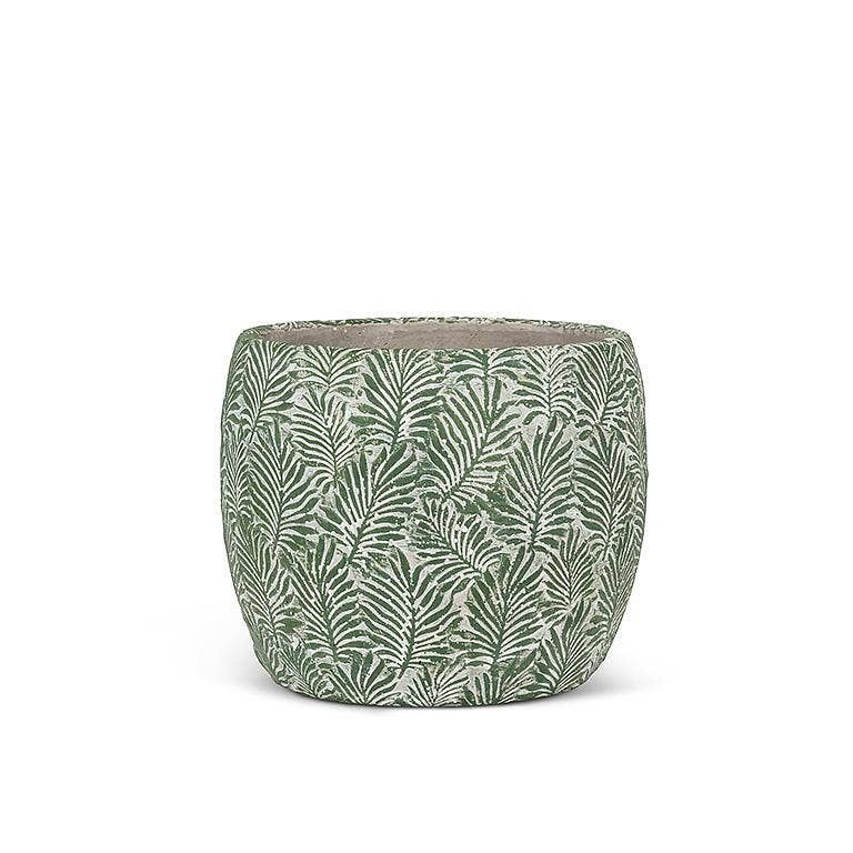 Green Leaf Planter: Medium (7"D)