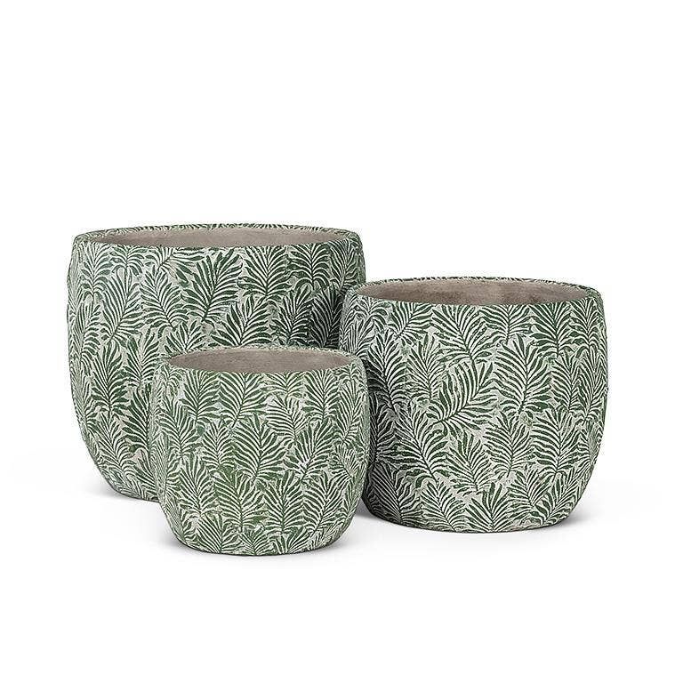 Green Leaf Planter: Small (5"D)