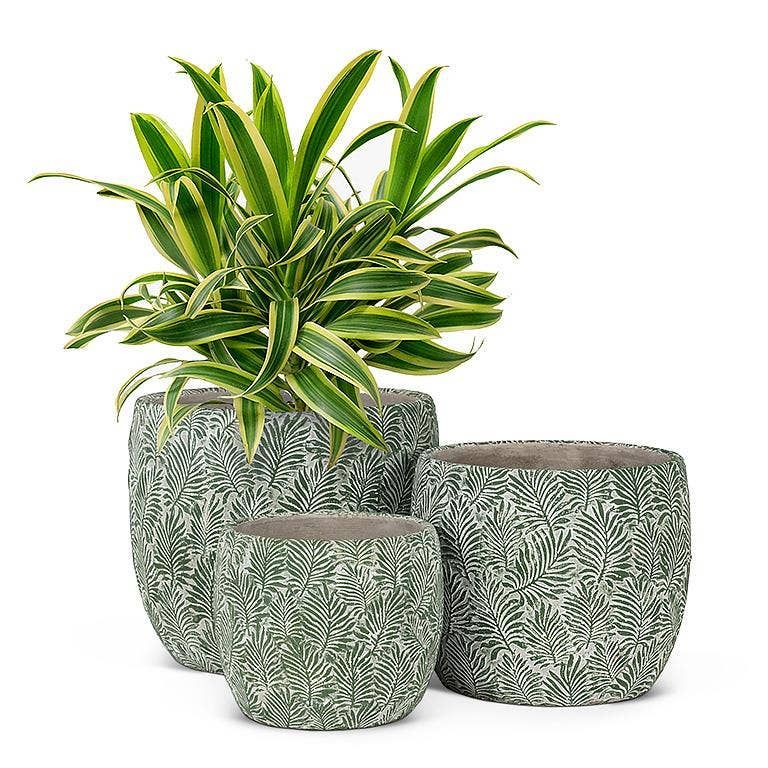Green Leaf Planter: Small (5"D)