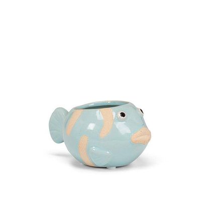 Small Fish Planter-Blue-1.5"D