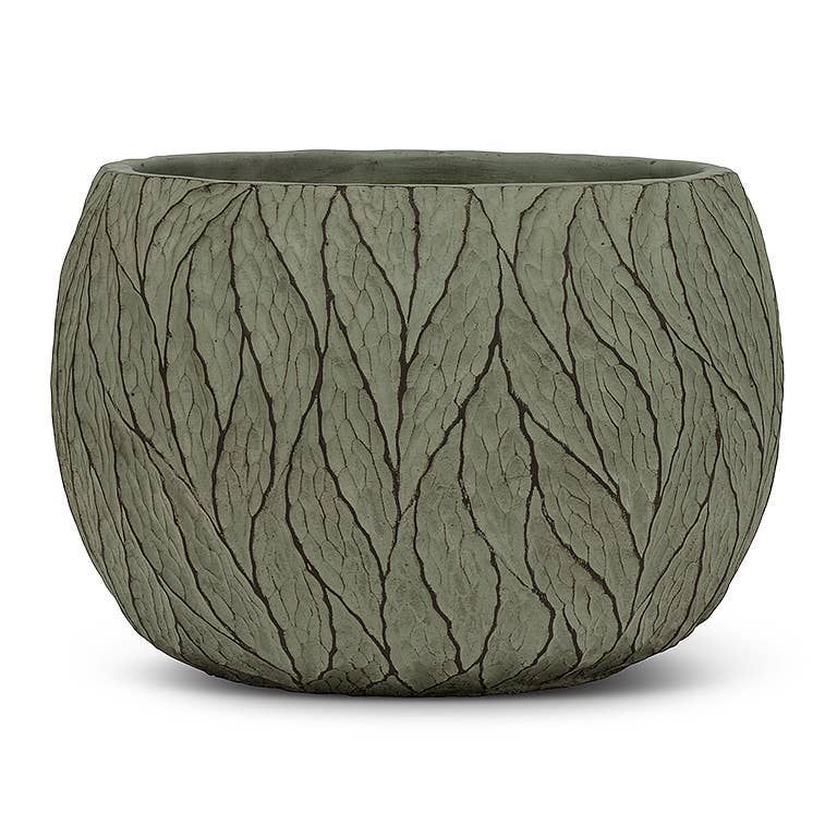 Large Sage Deep Leaf Planter-Sage