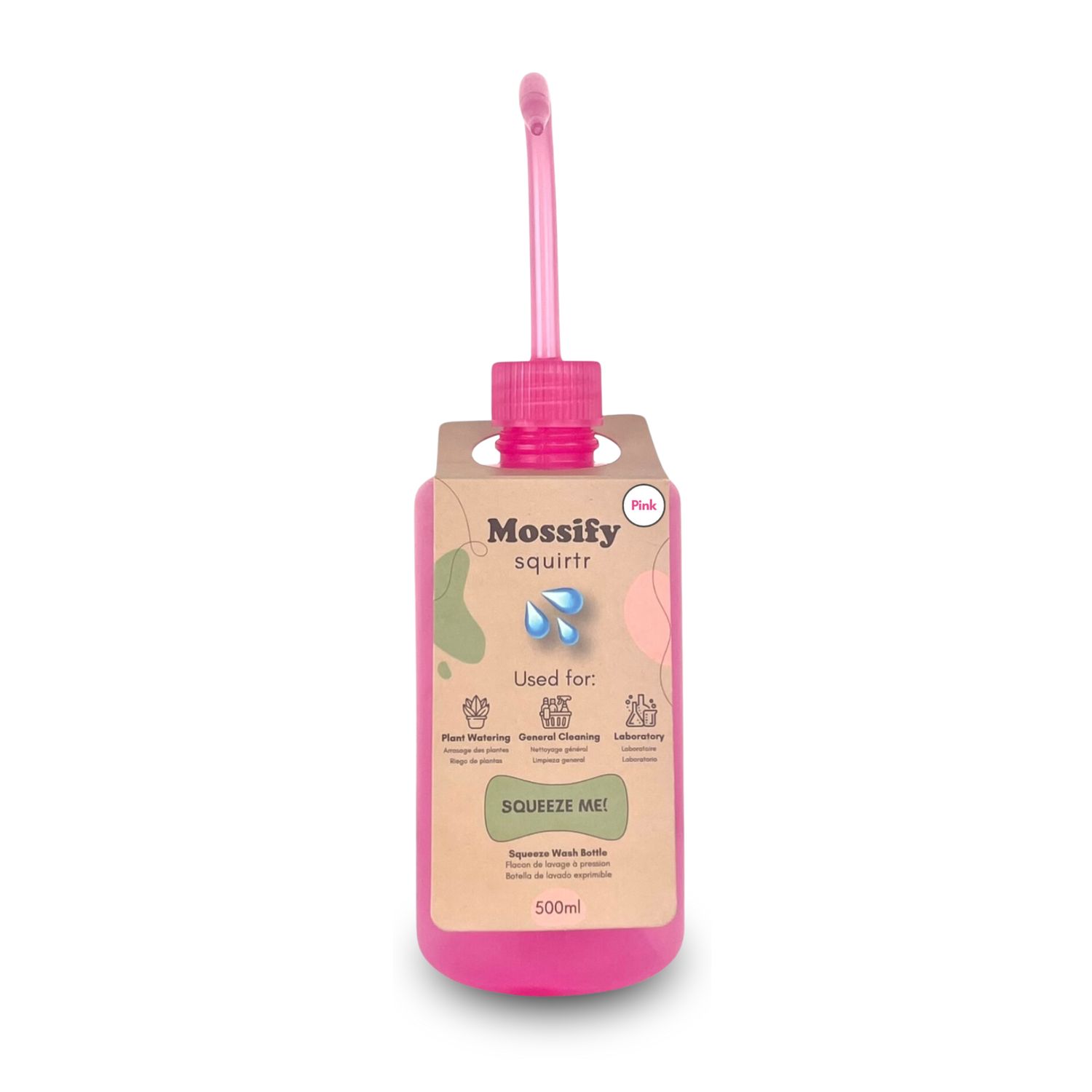 Mossify squirtr –Squeeze Bottle Plant Mister for Daily Water: Pink