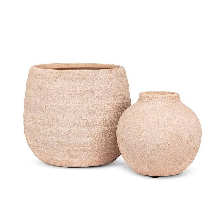 Coarse Texture Planter-5"H: Rust