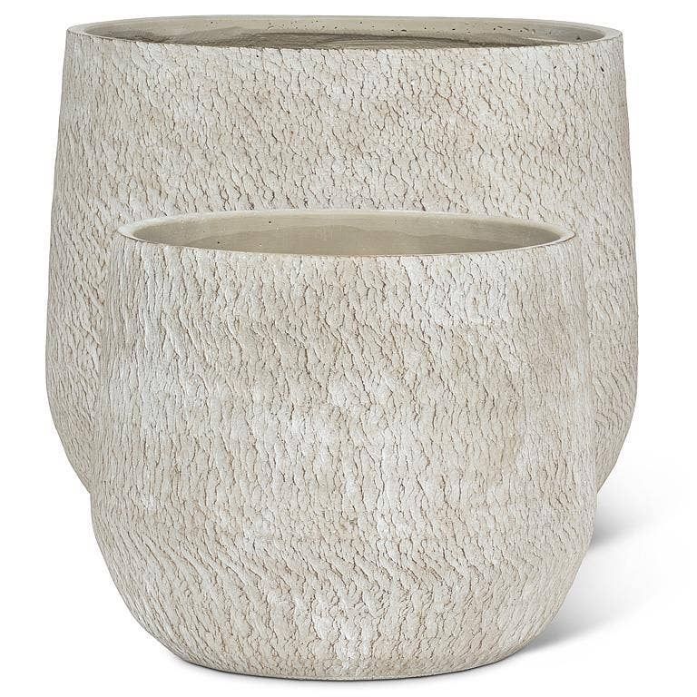 Extra Large Grey Rough Texture Planter - 13"