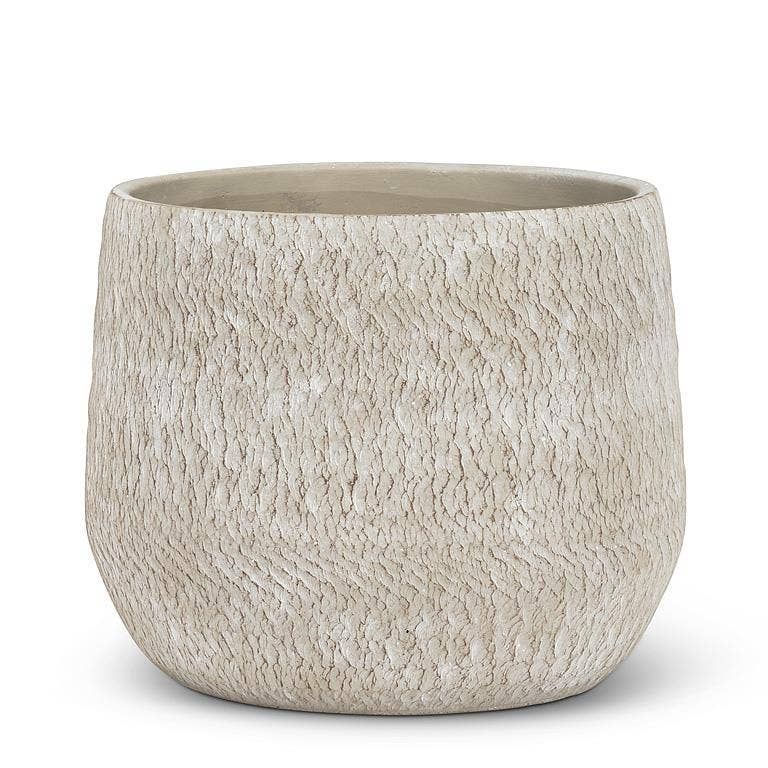 Extra Large Grey Rough Texture Planter - 13"