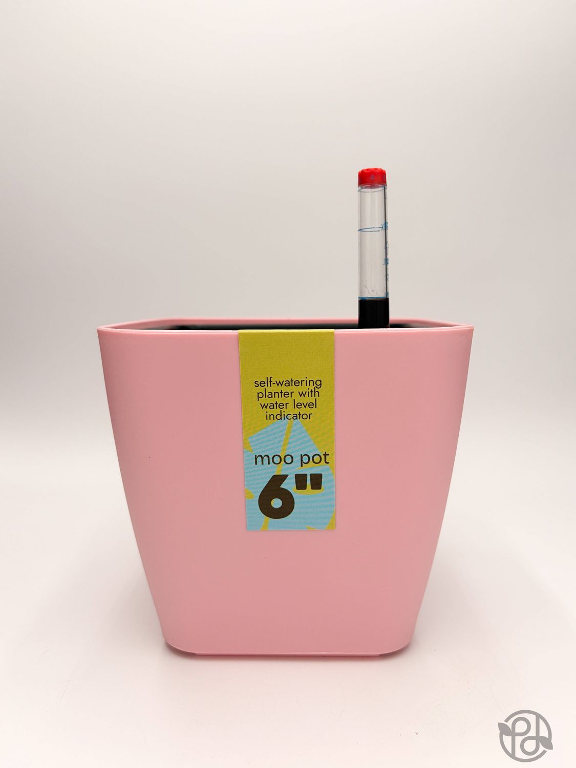 6" Self Watering Moo Pot: Black