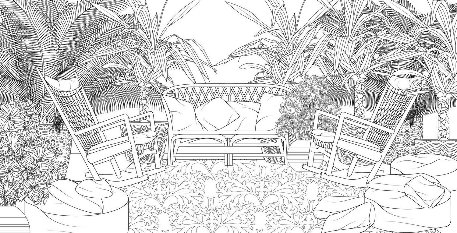 Urban Jungle Coloring Book: Paperback; 96 pages / English