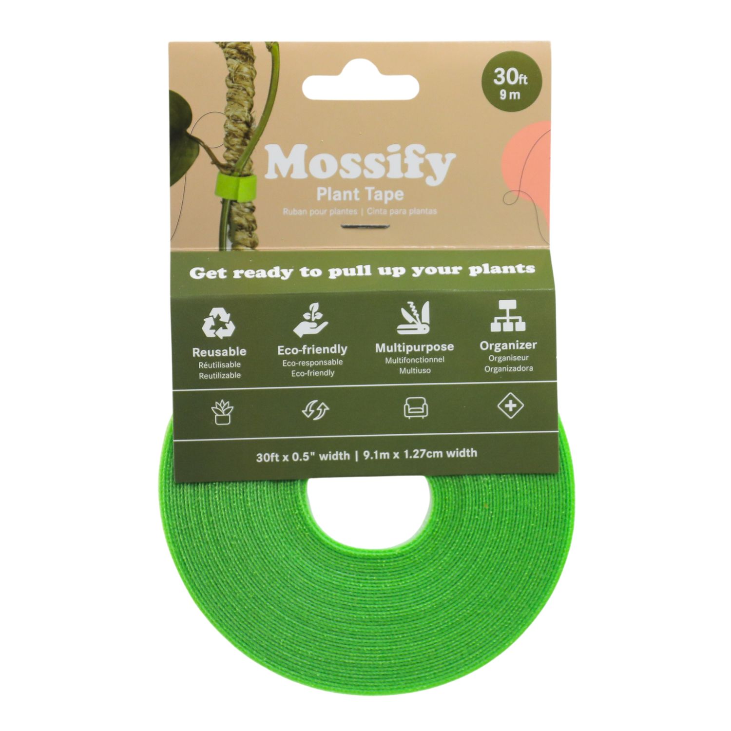 Reusable Plant Tape Pull Up &amp; Support Indoor &amp; Outdoor Plant: 10 Feet