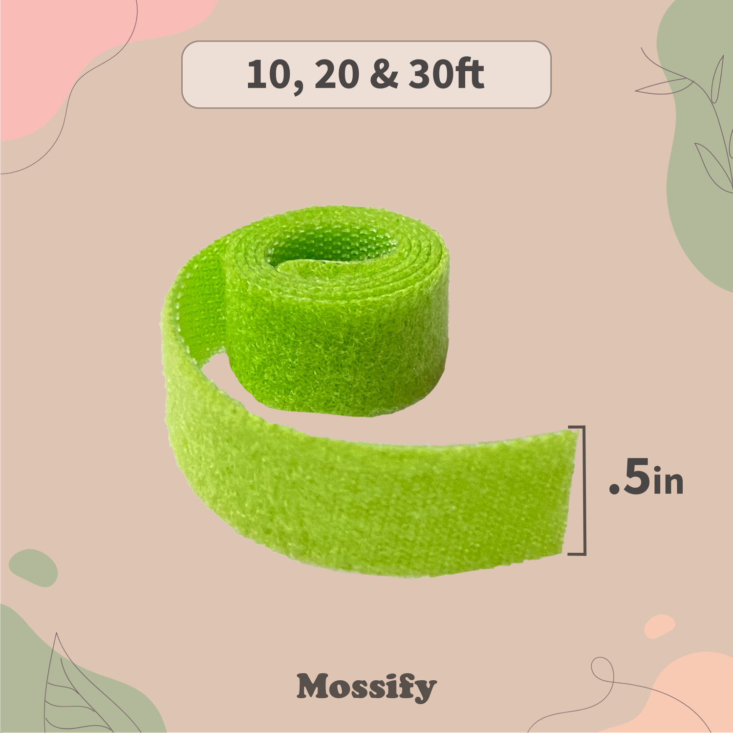 Reusable Plant Tape Pull Up &amp; Support Indoor &amp; Outdoor Plant: 10 Feet